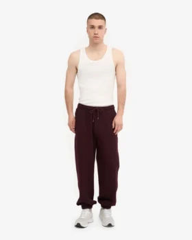 Pantalones de chándal holgados de algodón orgánico – Rojo sangre de buey