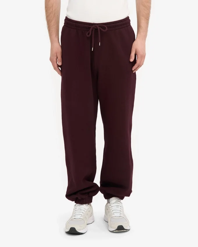Pantalones de chándal holgados de algodón orgánico - Rojo sangre de buey