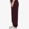 Pantalones de chándal holgados de algodón orgánico - Rojo sangre de buey