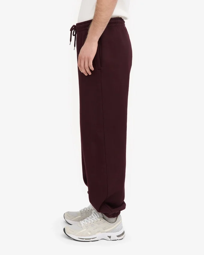 Pantalones de chándal holgados de algodón orgánico - Rojo sangre de buey