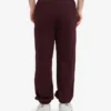 Pantalones de chándal holgados de algodón orgánico - Rojo sangre de buey