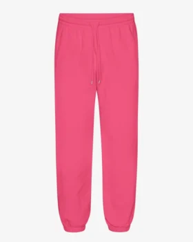 Pantalones de chándal holgados de algodón orgánico - Rosa chicle