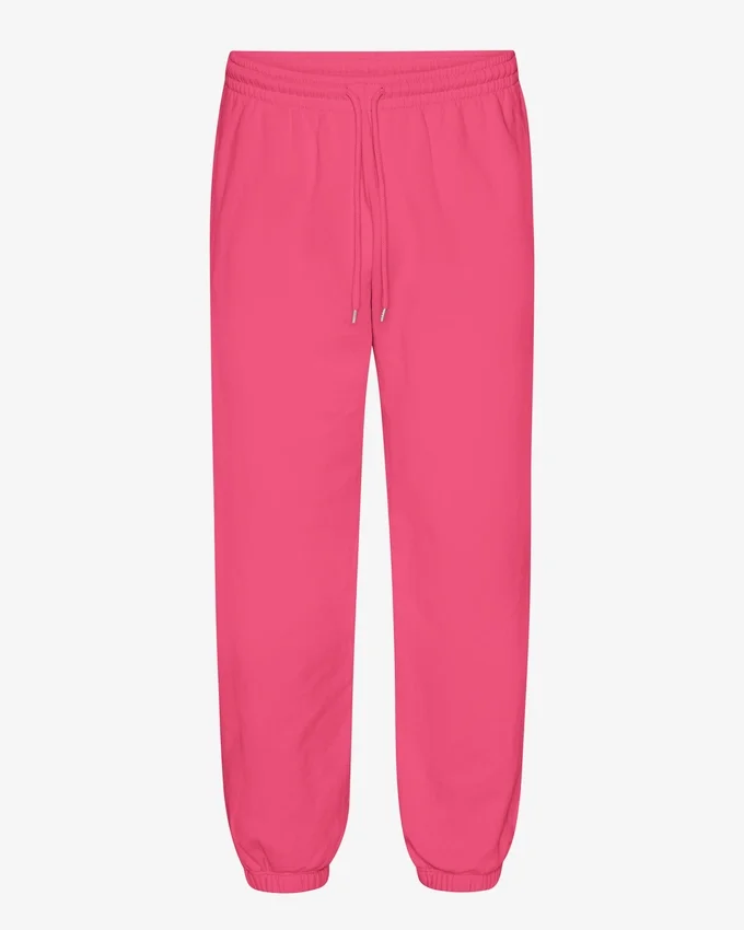 Pantalones de chándal holgados de algodón orgánico - Rosa chicle