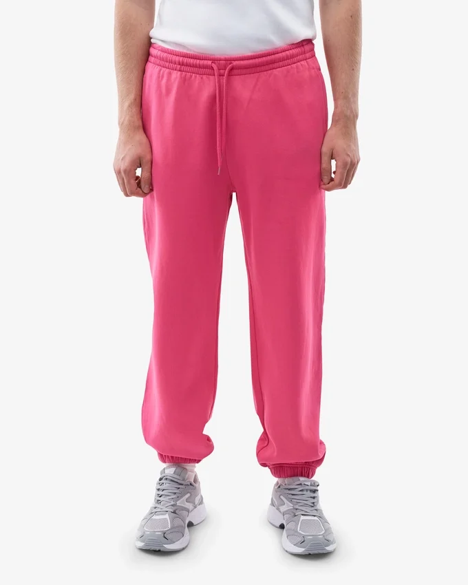 Pantalones de chándal holgados de algodón orgánico - Rosa chicle