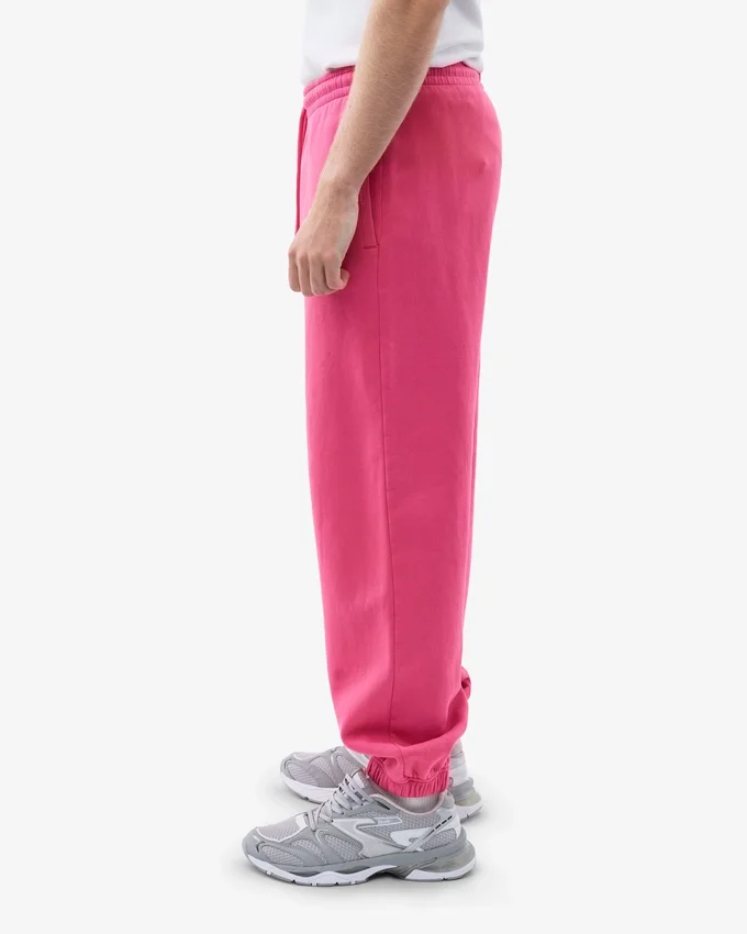 Pantalones de chándal holgados de algodón orgánico - Rosa chicle