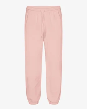 Pantalones de chándal holgados de algodón orgánico - Rosa descolorido