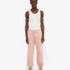 Pantalones de chándal holgados de algodón orgánico - Rosa descolorido