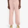 Pantalones de chándal holgados de algodón orgánico - Rosa descolorido
