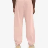 Pantalones de chándal holgados de algodón orgánico - Rosa descolorido