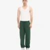 Pantalones de chándal holgados de algodón orgánico - Verde esmeralda
