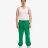 Pantalones de chándal holgados de algodón orgánico - Verde Kelly
