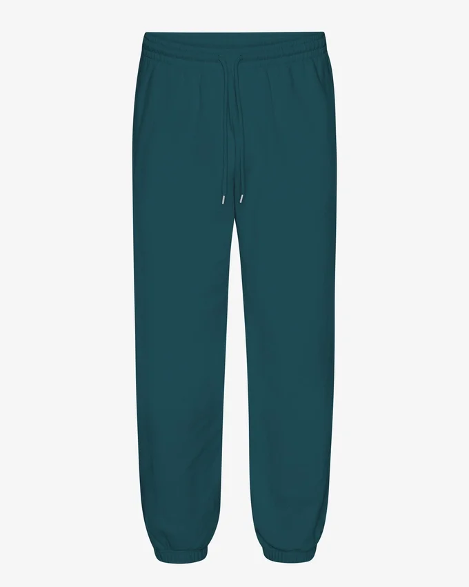 Pantalones de chándal holgados de algodón orgánico - Verde océano