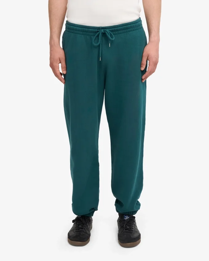 Pantalones de chándal holgados de algodón orgánico - Verde océano
