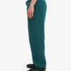 Pantalones de chándal holgados de algodón orgánico - Verde océano