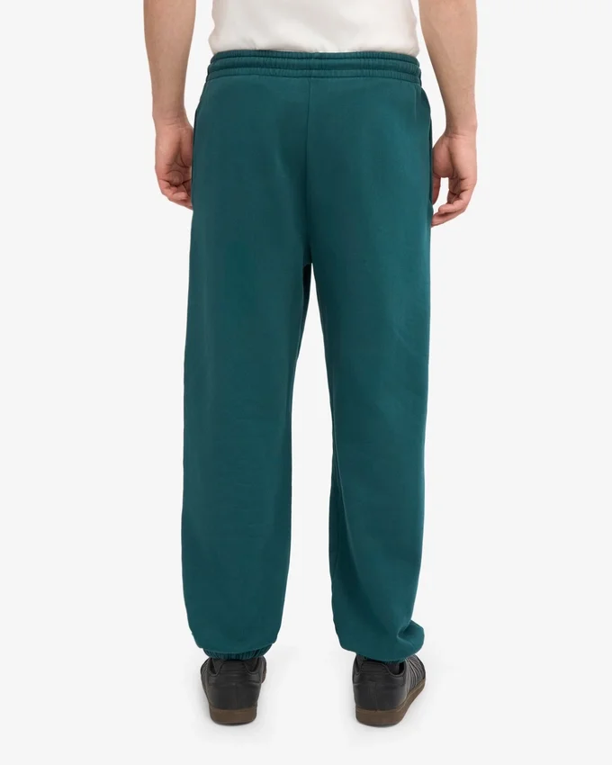 Pantalones de chándal holgados de algodón orgánico - Verde océano