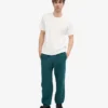 Pantalones de chándal holgados de algodón orgánico - Verde océano