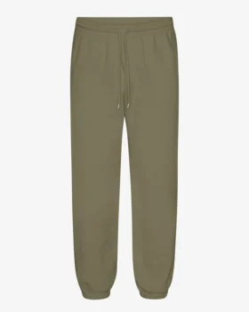 Pantalones de chándal holgados de algodón orgánico - Verde oliva apagado