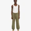 Pantalones de chándal holgados de algodón orgánico - Verde oliva apagado