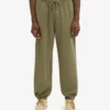 Pantalones de chándal holgados de algodón orgánico - Verde oliva apagado