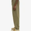 Pantalones de chándal holgados de algodón orgánico - Verde oliva apagado