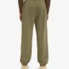 Pantalones de chándal holgados de algodón orgánico - Verde oliva apagado