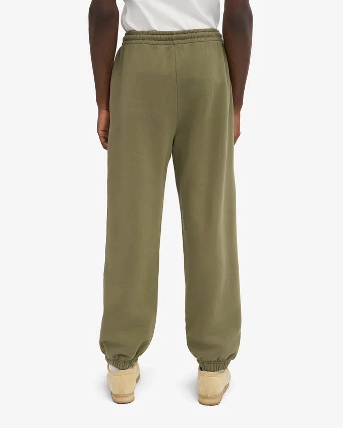 Pantalones de chándal holgados de algodón orgánico - Verde oliva apagado