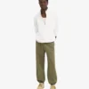 Pantalones de chándal holgados de algodón orgánico - Verde oliva apagado