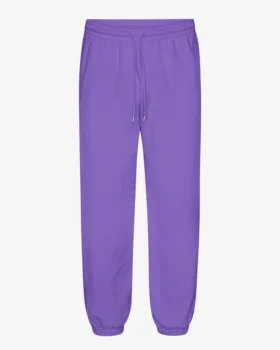 Pantalones de chándal holgados de algodón orgánico - Violeta ultravioleta