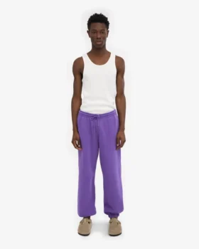 Pantalones de chándal holgados de algodón orgánico – Violeta ultravioleta