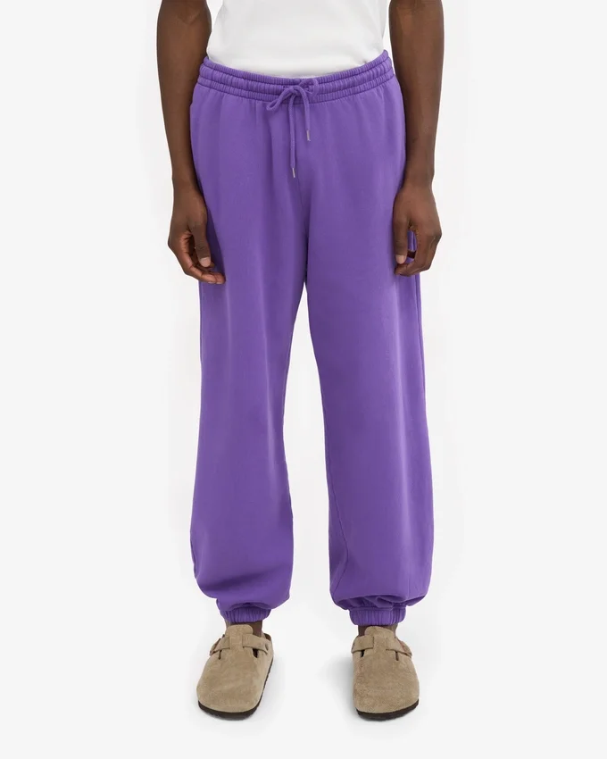 Pantalones de chándal holgados de algodón orgánico - Violeta ultravioleta