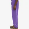 Pantalones de chándal holgados de algodón orgánico - Violeta ultravioleta