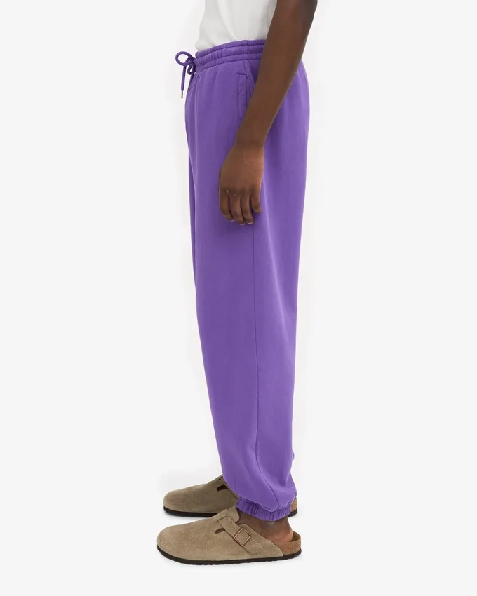 Pantalones de chándal holgados de algodón orgánico - Violeta ultravioleta