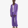 Pantalones de chándal holgados de algodón orgánico - Violeta ultravioleta