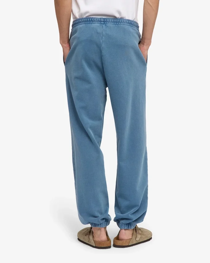 Pantalones de chándal orgánicos de corte holgado - Índigo descolorido
