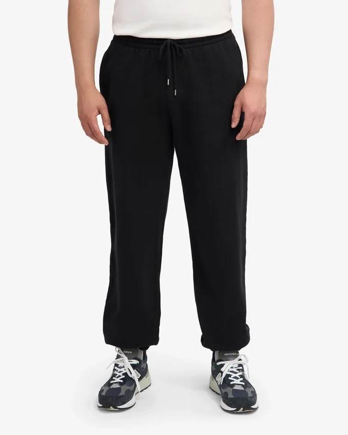 Pantalones de chándal orgánicos de corte holgado - Negro intenso