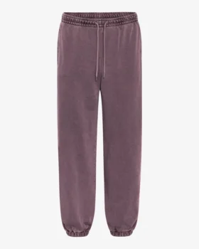 Pantalones de chándal orgánicos de corte holgado - Uva descolorida