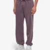 Pantalones de chándal orgánicos de corte holgado - Uva descolorida