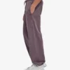Pantalones de chándal orgánicos de corte holgado - Uva descolorida