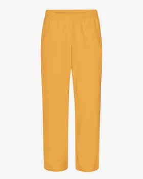 Pantalones de chándal orgánicos de corte recto - Amarillo quemado