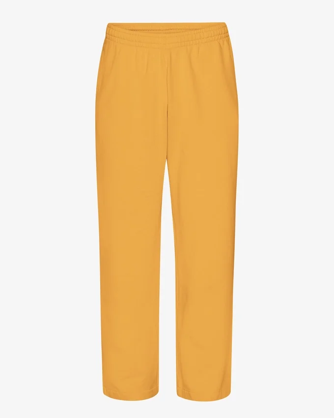 Pantalones de chándal orgánicos de corte recto - Amarillo quemado