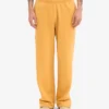 Pantalones de chándal orgánicos de corte recto - Amarillo quemado