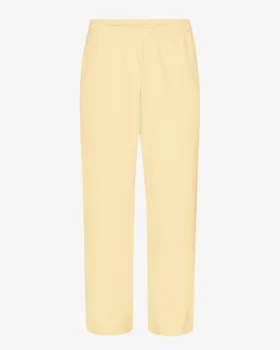 Pantalones de chándal orgánicos de corte recto - Amarillo suave