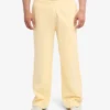Pantalones de chándal orgánicos de corte recto - Amarillo suave