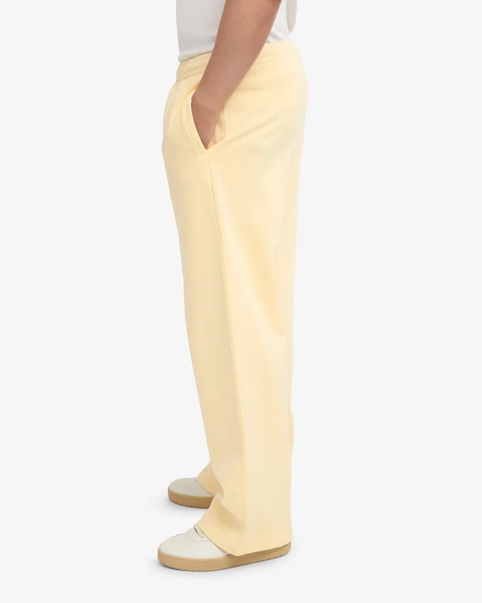 Pantalones de chándal orgánicos de corte recto - Amarillo suave