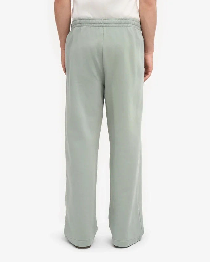 Pantalones de chándal orgánicos de corte recto - Azul acero