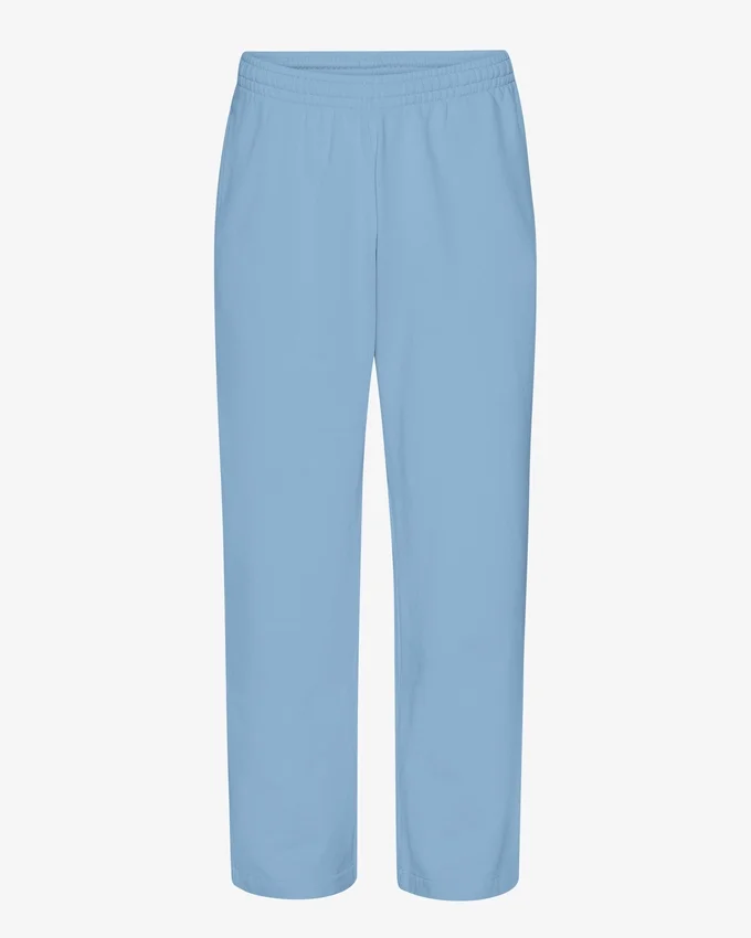 Pantalones de chándal orgánicos de corte recto - Azul mar
