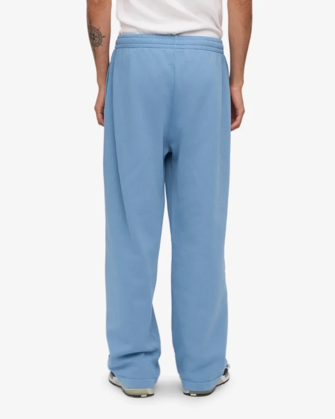 Pantalones de chándal orgánicos de corte recto - Azul mar