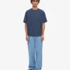 Pantalones de chándal orgánicos de corte recto - Azul mar
