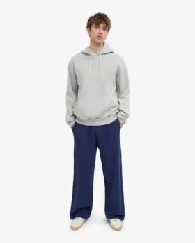 Pantalones de chándal orgánicos de corte recto – Azul marino
