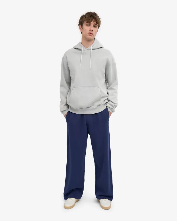 Pantalones de chándal orgánicos de corte recto - Azul petróleo